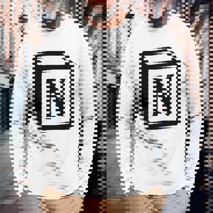 Notion アプリ All Notion Lovers Notion Aesthetic Notionユーザー 長袖Tシャツ 高齢者への贈り物