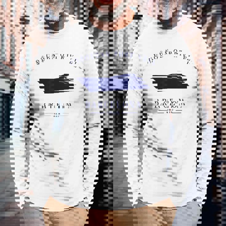 Oneocean Portell Marina バルセロナ ヨットクラブ スペイン リビエラ 長袖Tシャツ 高齢者への贈り物