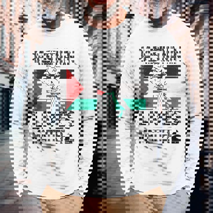 Palestinian Lives Matter 長袖Tシャツ 高齢者への贈り物
