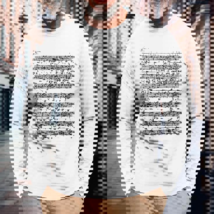 Partita Ciaconna バイオリン バッハ シャコンヌ 長袖Tシャツ 高齢者への贈り物