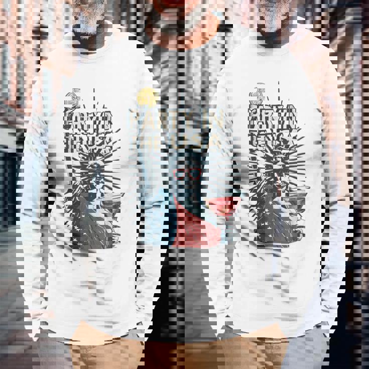 Party In The Usa 自由の女神シャツ 面白い 7月4日 長袖Tシャツ 高齢者への贈り物