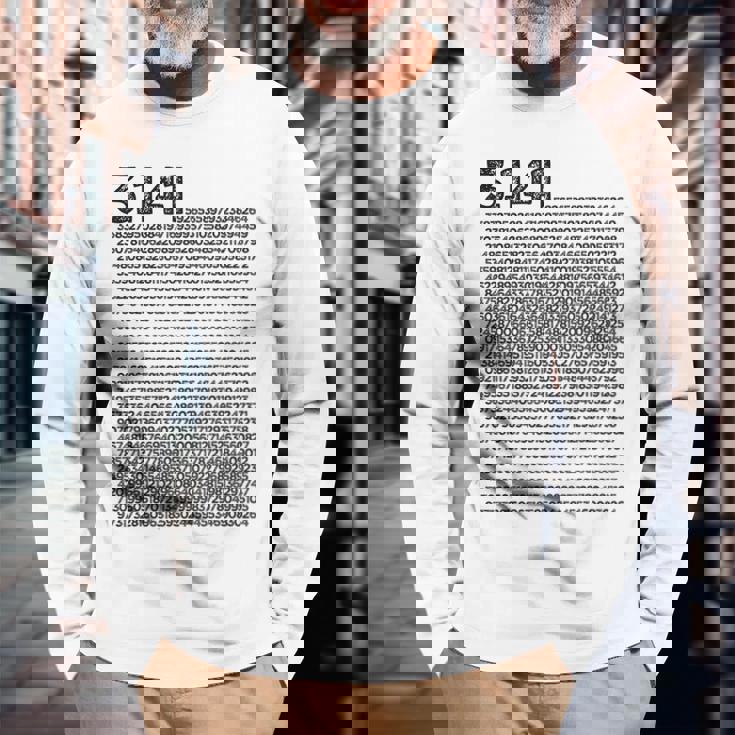Pi 314 Pi 数字記号 数学 科学ギフト 長袖Tシャツ 高齢者への贈り物