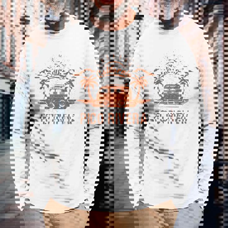 Pico Rivera Ca カリフォルニア レトロ ビンテージ サーフィン ビーチ 長袖Tシャツ 高齢者への贈り物