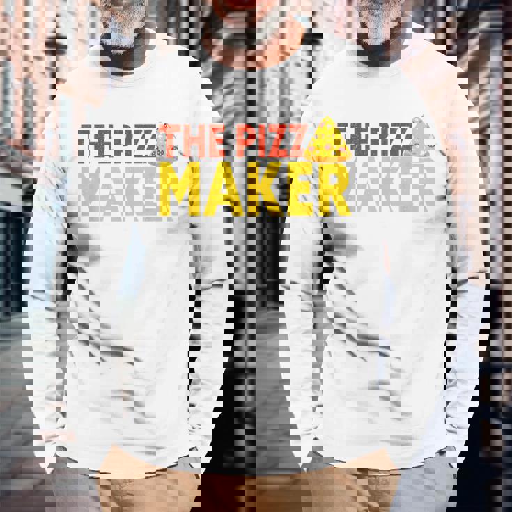 The Pizza Maker Pizza Making 長袖Tシャツ 高齢者への贈り物