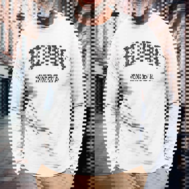 Red Wing ミネソタ Mn ヴィンテージ アスレチック スポーツデザイン 長袖Tシャツ 高齢者への贈り物