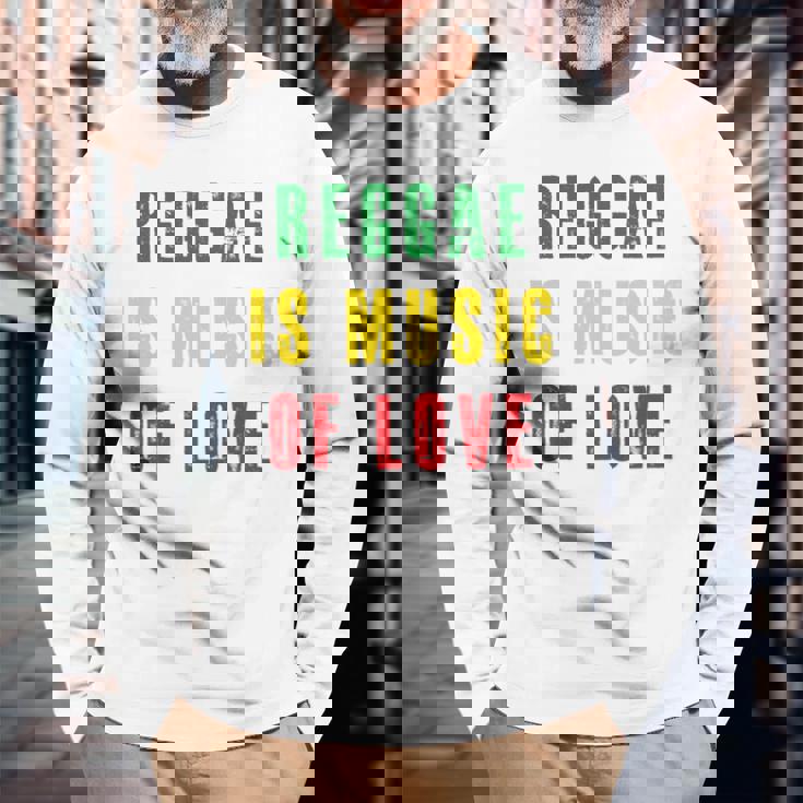 Reggae Is Music Of Love 長袖tシャツ 長袖Tシャツ 高齢者への贈り物