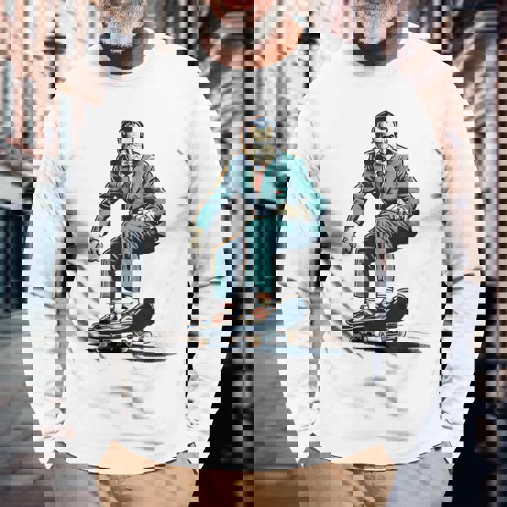 Richard Nixon スケートボード ロックスター 長袖Tシャツ 高齢者への贈り物