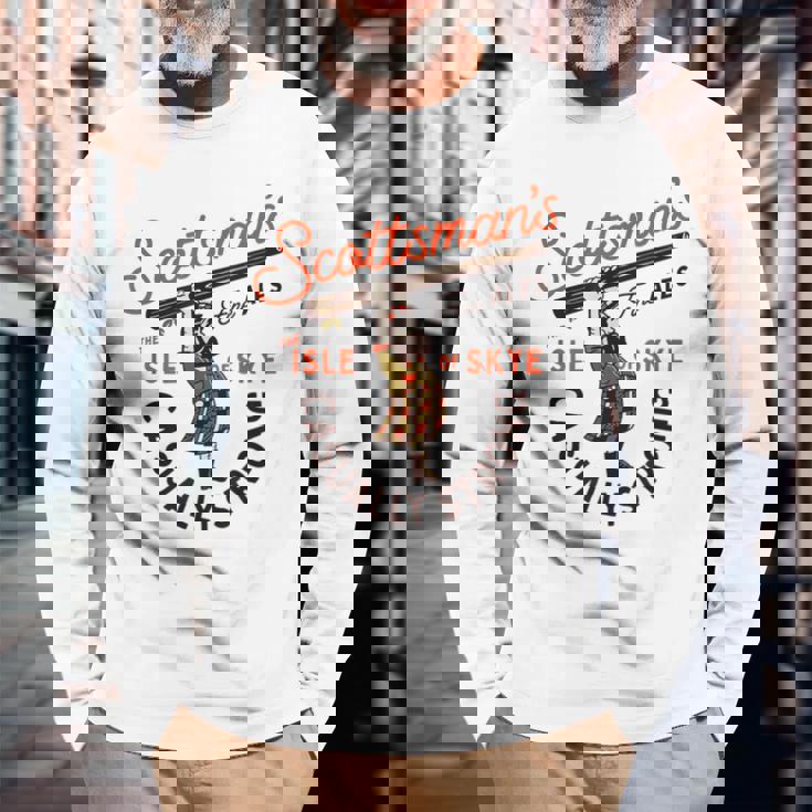 Scottsman's Isle Ofkyecotland Fine Ales 長袖Tシャツ 高齢者への贈り物