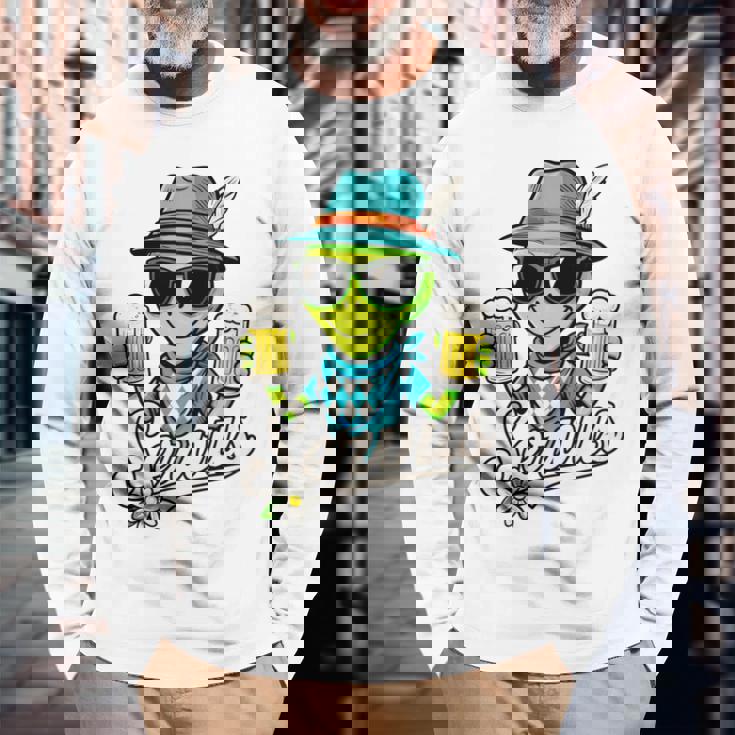 Servus Wiesn Gaudi – 面白いオクトーバーフェストビールバイエルンコスチューム 長袖tシャツ 長袖Tシャツ 高齢者への贈り物