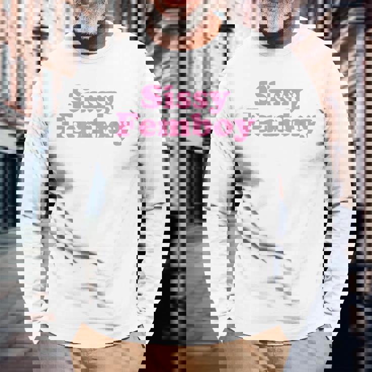 Sissy Femboy Crossdressing Aesthetic 長袖Tシャツ 高齢者への贈り物