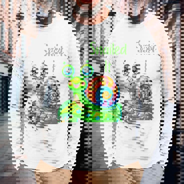 Snailed Itかわいいカタツムリ 長袖tシャツ 長袖Tシャツ 高齢者への贈り物