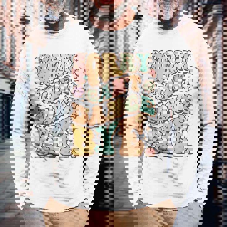 Sorry Can't Dance Bye シャツ キュート ダンス グルービー ヒッピーフラワー 長袖Tシャツ 高齢者への贈り物