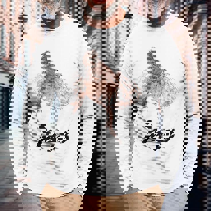 Study Of A Ballet Dancer エドガー・ドガ 長袖Tシャツ 高齢者への贈り物