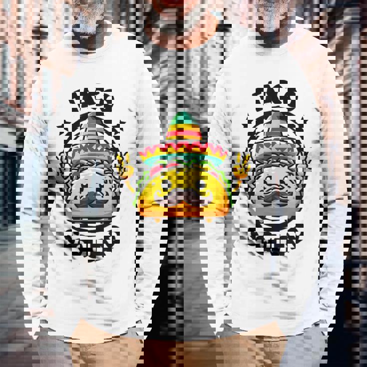 Tacoquad 面白いメキシカンタコス火曜日 タコスバウトチーム タコス 長袖Tシャツ 高齢者への贈り物