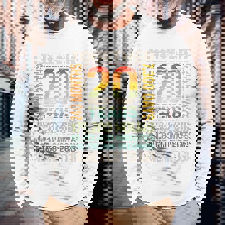 Together 20 Years Forever To Go 結婚20周年記念 長袖Tシャツ 高齢者への贈り物