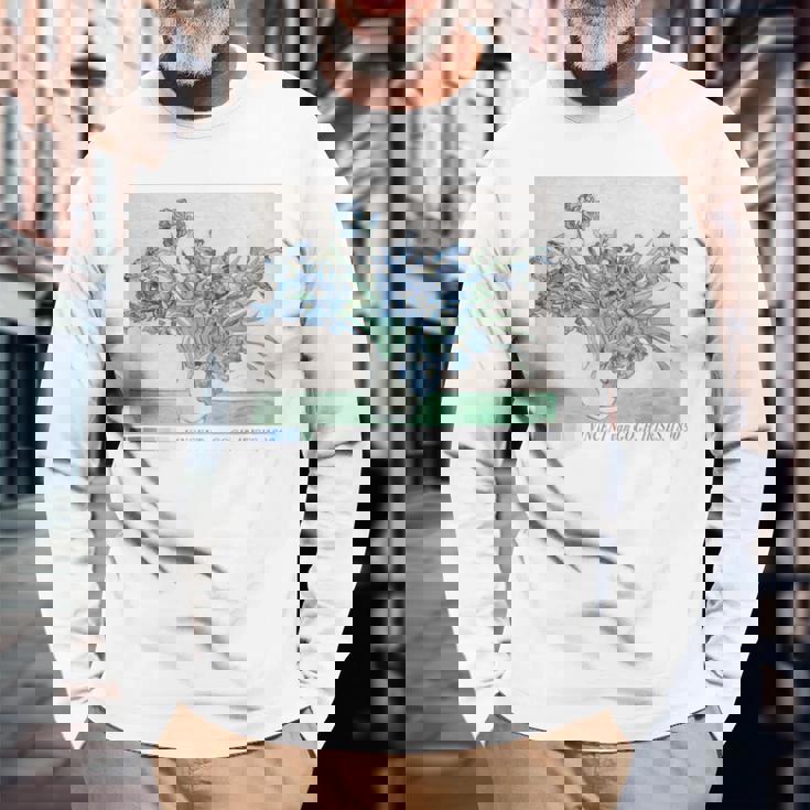 Trendyincentan Gogh Irises Famous Painting 1890 長袖Tシャツ 高齢者への贈り物