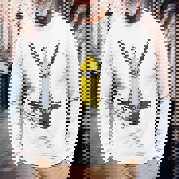 Trompe L'œil スキューバダイビングボトルバック 長袖Tシャツ 高齢者への贈り物