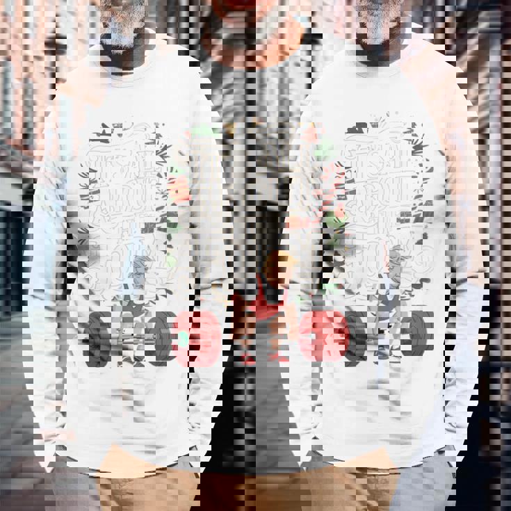 Trump It's All About The Form クリスマス ワークアウト ジム ホリデー 長袖tシャツ 長袖Tシャツ 高齢者への贈り物