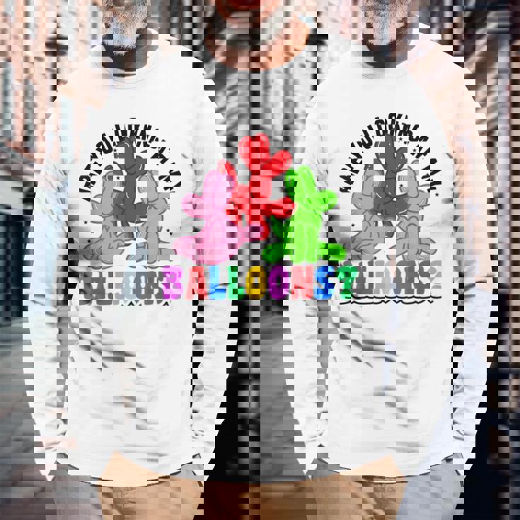 Twisting Balloon バルーンツイスト アート バルーンモデリング 長袖Tシャツ 高齢者への贈り物