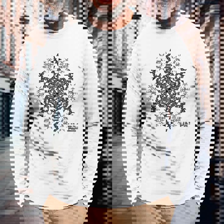 Upasウパシ黒ver 長袖Tシャツ 高齢者への贈り物