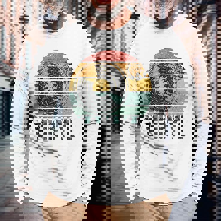 Vinyl Turntable Records Music Lp Djintageun レコードプレーヤー 長袖Tシャツ 高齢者への贈り物