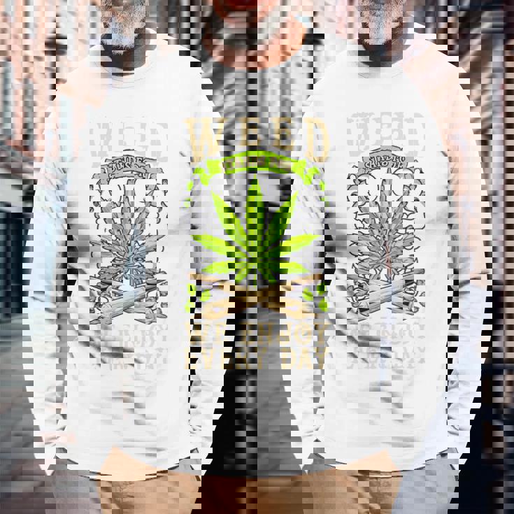 Weed We Enjoy Every Day 長袖Tシャツ 高齢者への贈り物