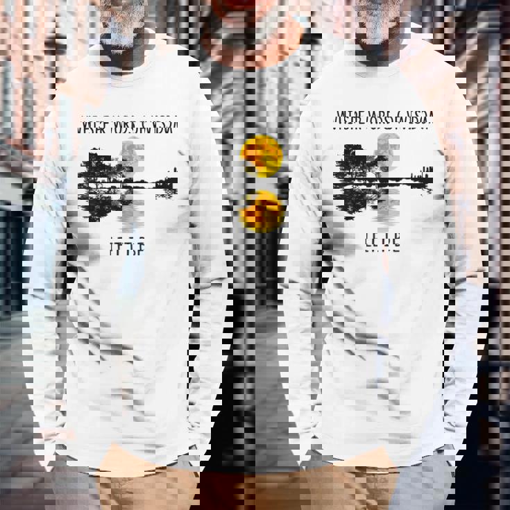 Whisper Words Of Wisdom Let-It Be ギター レイクシャドウ 長袖Tシャツ 高齢者への贈り物