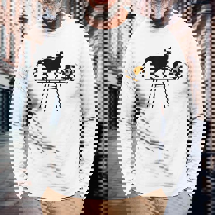 「おもしろいキャットレディが欲しい方法」に投票します 長袖Tシャツ 高齢者への贈り物