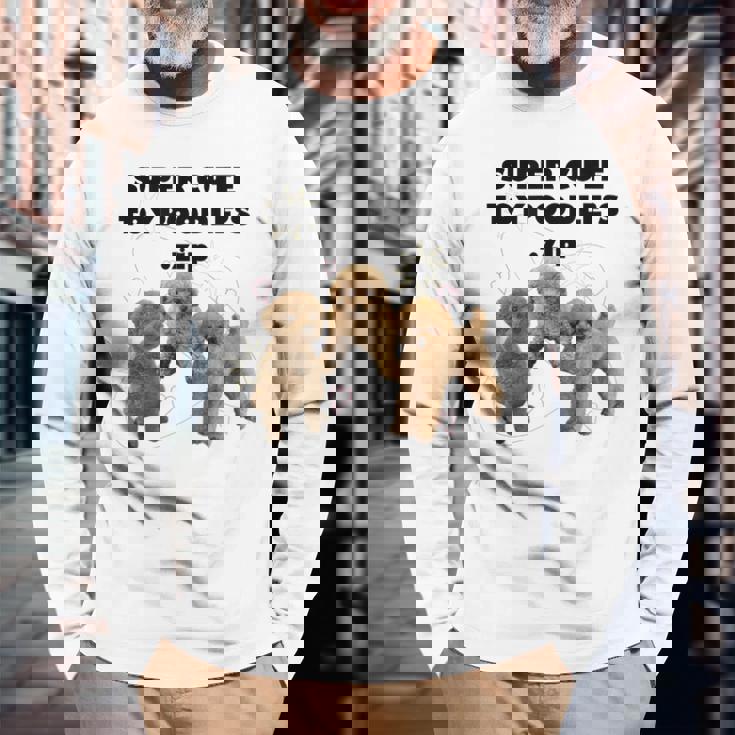 【Super Cute Toypoodles】トイプードル 実写 長袖Tシャツ 高齢者への贈り物