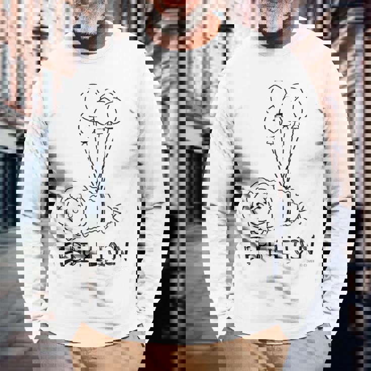 【夏色まつり】えびふらいおんは空を飛ぶ 長袖Tシャツ 高齢者への贈り物