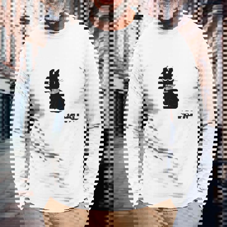 あなたを見ている 長袖tシャツ 長袖Tシャツ 高齢者への贈り物