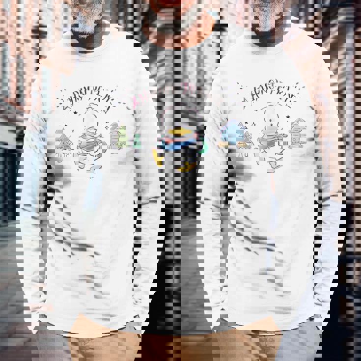 あひるのペックル キャンプ 長袖Tシャツ 高齢者への贈り物