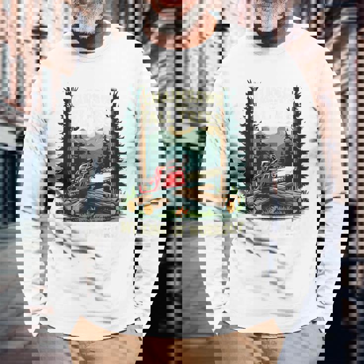 おもしろ林業チェーンソー 背の高い木 ワークアウト ロギング 生活 長袖Tシャツ 高齢者への贈り物