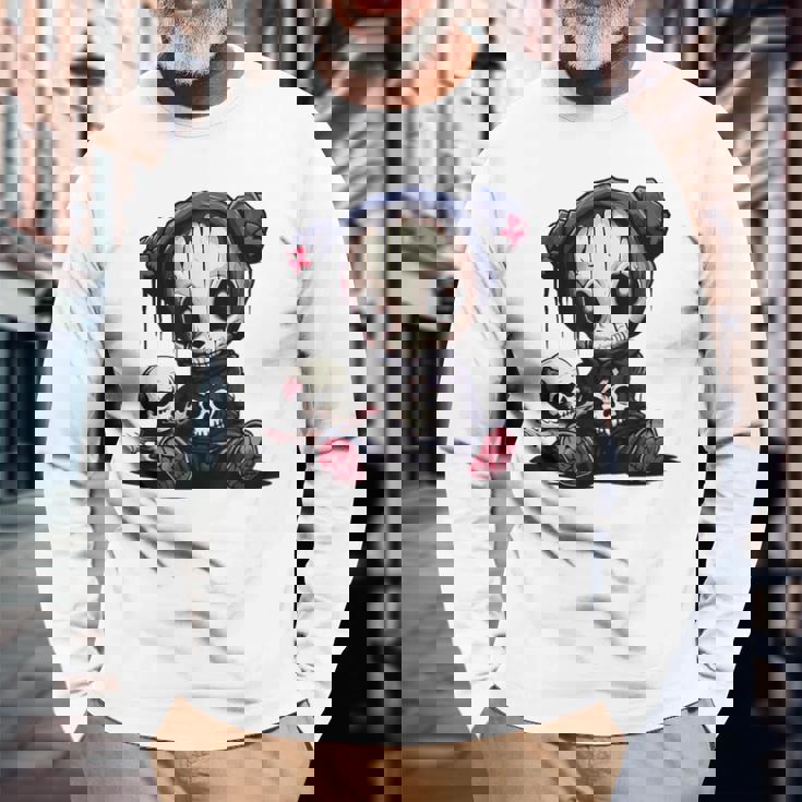 かわいいエモテディベア 長袖Tシャツ 高齢者への贈り物