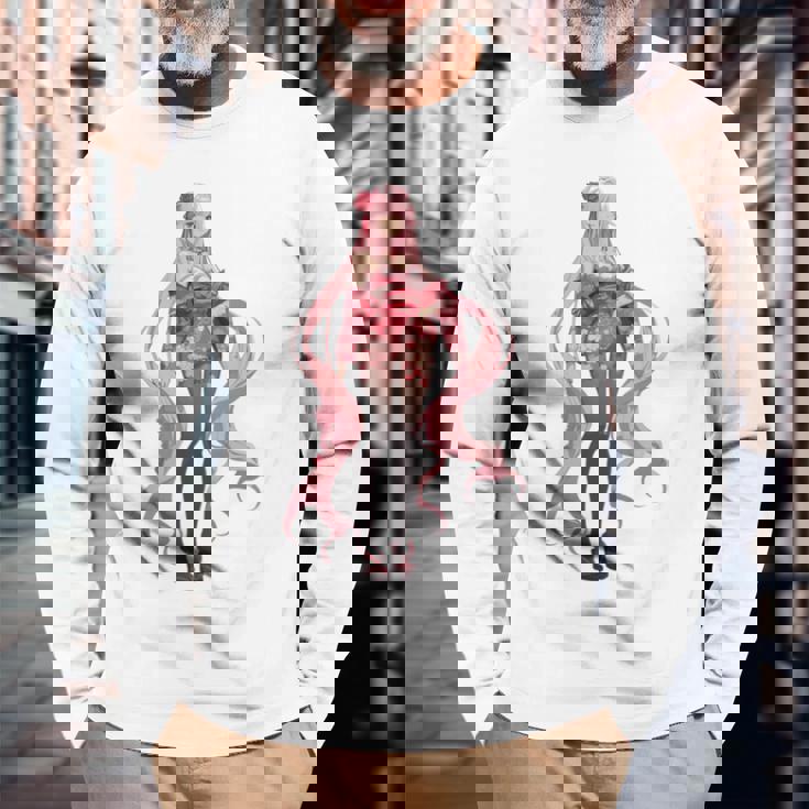 かわいい和風和風ピンク 長袖tシャツ 長袖Tシャツ 高齢者への贈り物