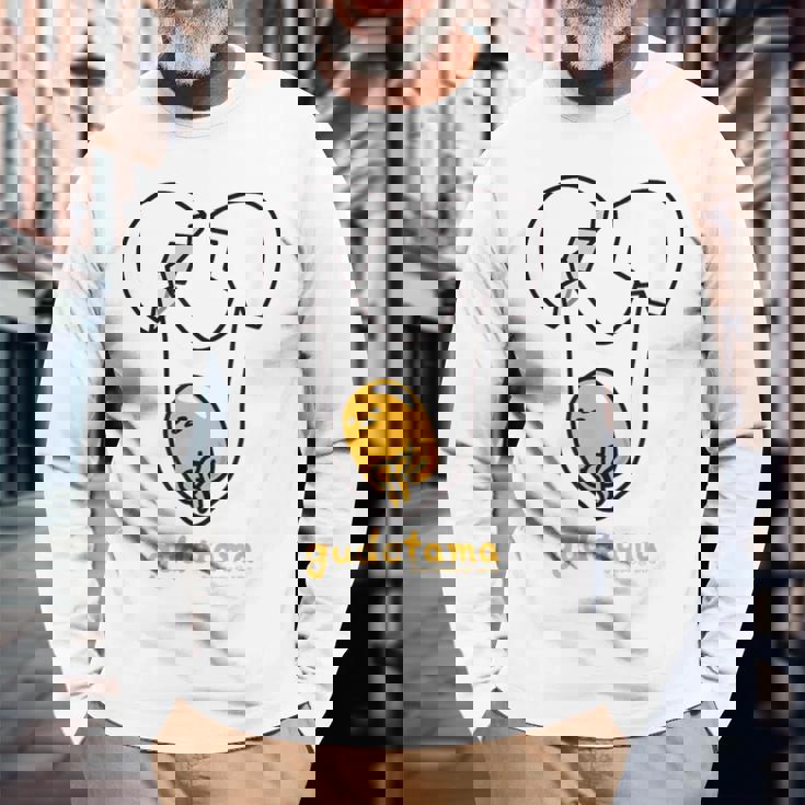 ぐでたま たまごわり 長袖Tシャツ 高齢者への贈り物