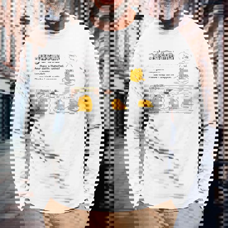 ぐでたま コミック ライトカラー 長袖Tシャツ 高齢者への贈り物