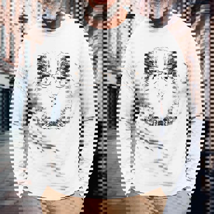 げっ歯類のモルモットの所有者 キャビー 洞窟愛好家 モルモット 長袖Tシャツ 高齢者への贈り物