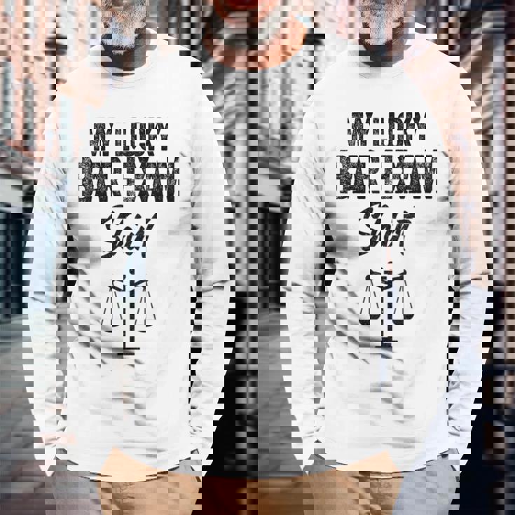 これは私のラッキーバー試験シャツ面白いラッキーバー試験 長袖Tシャツ 高齢者への贈り物