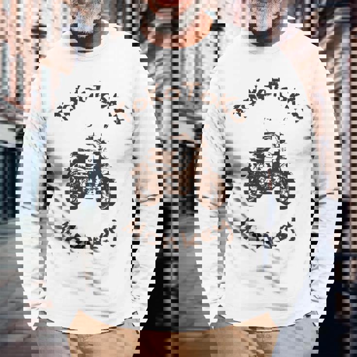 とことこモンキー バックプリント 長袖Tシャツ 高齢者への贈り物