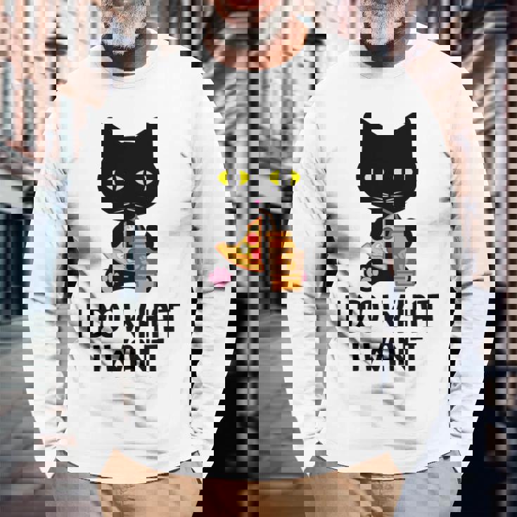 やりたいことをやる 長袖Tシャツ 高齢者への贈り物