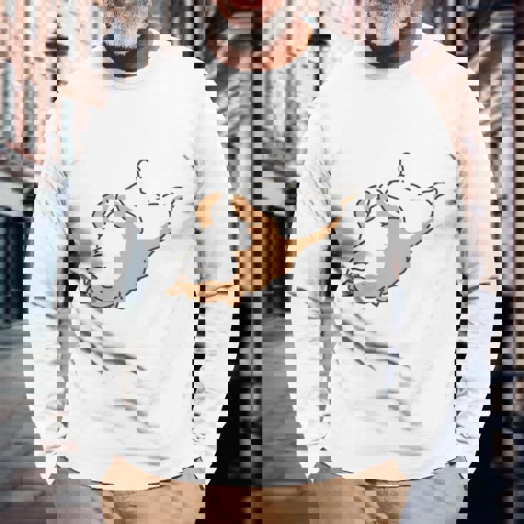 やる気スイッチ故障中 犬 柴犬 犬好き かわいい おもしろ 面白い 長袖tシャツ 長袖Tシャツ 高齢者への贈り物