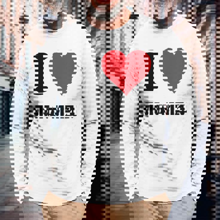 アイハート 南伊豆 Japan Love 日本土産 長袖Tシャツ 高齢者への贈り物