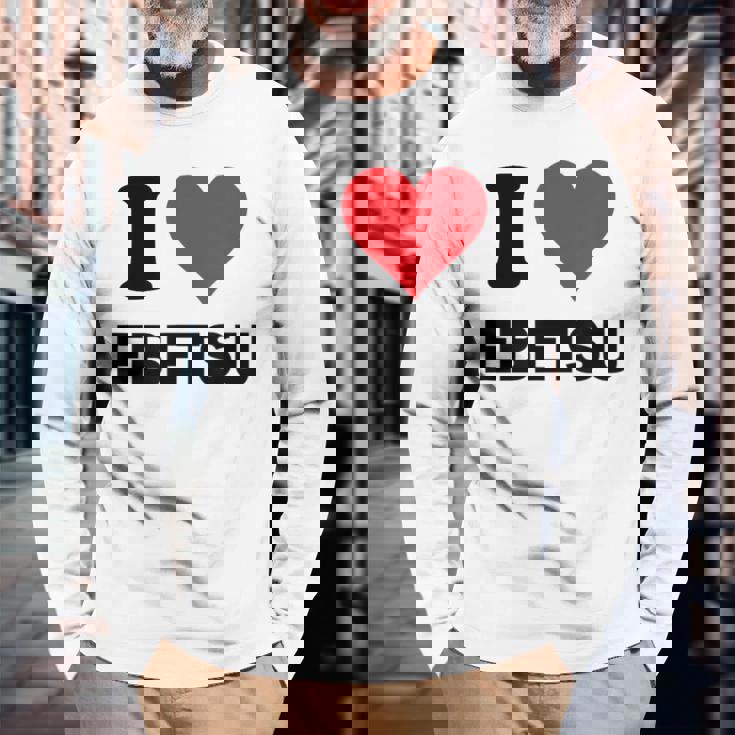 アイハート 江別 Japan Love 日本土産 長袖Tシャツ 高齢者への贈り物