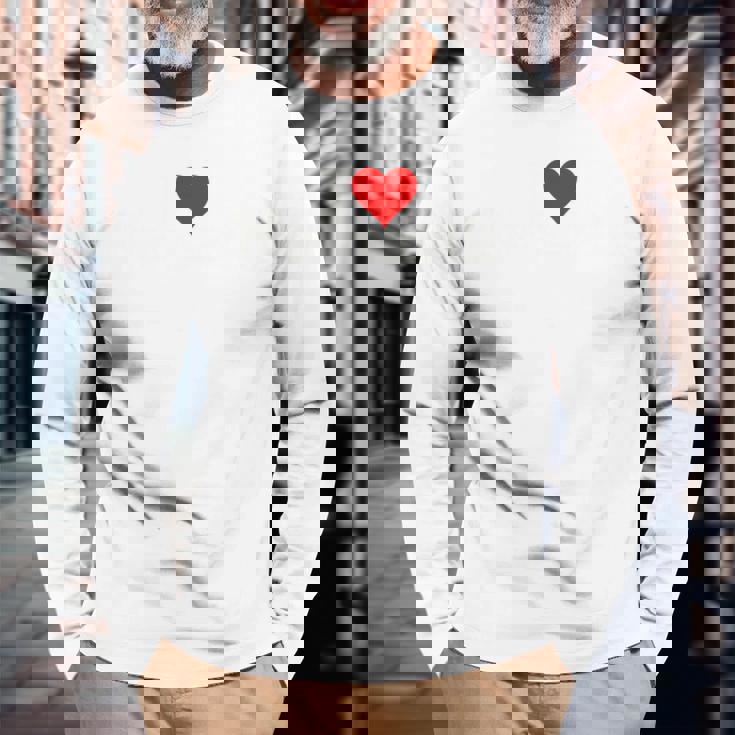 アイラブハートニューカッスル・アポン・タイン・イングランド 長袖tシャツ 長袖Tシャツ 高齢者への贈り物