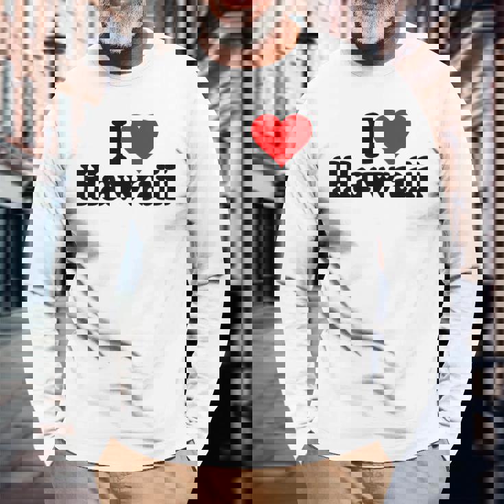 アイラブハートハワイ 長袖Tシャツ 高齢者への贈り物