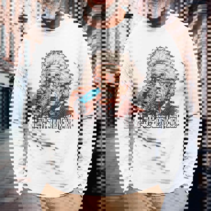 アインシュタインのブーストフォーミュラ 長袖Tシャツ 高齢者への贈り物