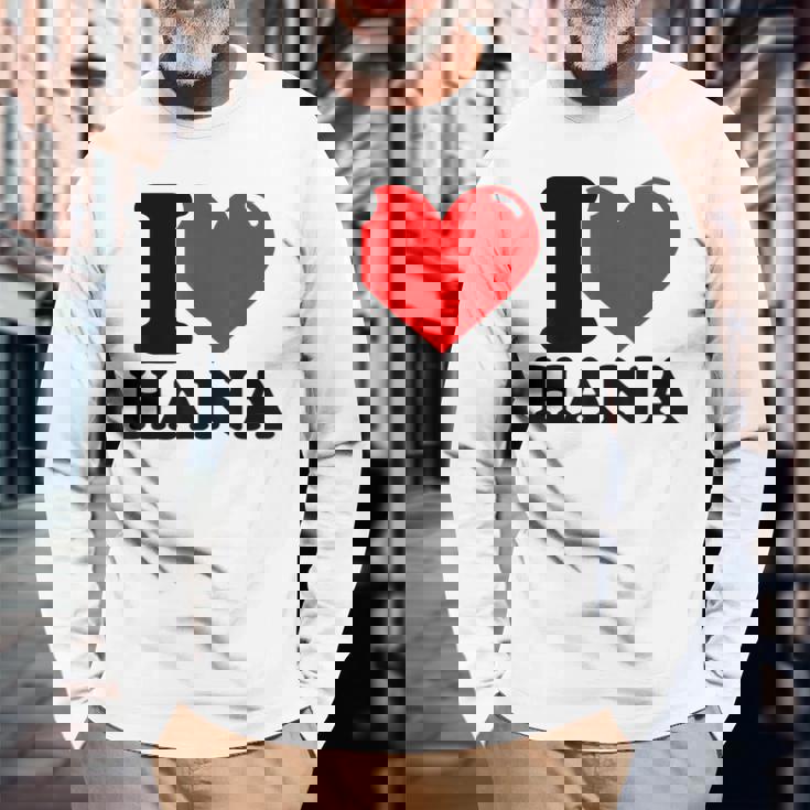 アイ・ラブ・ハナ 長袖Tシャツ 高齢者への贈り物