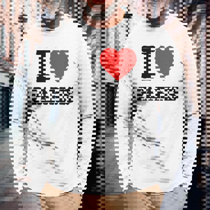 アイ・ラブ・パリ 長袖Tシャツ 高齢者への贈り物