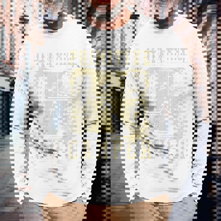 アウトドア アドベンチャー ブッシュクラフト プリミティブ キャンパー 長袖Tシャツ 高齢者への贈り物